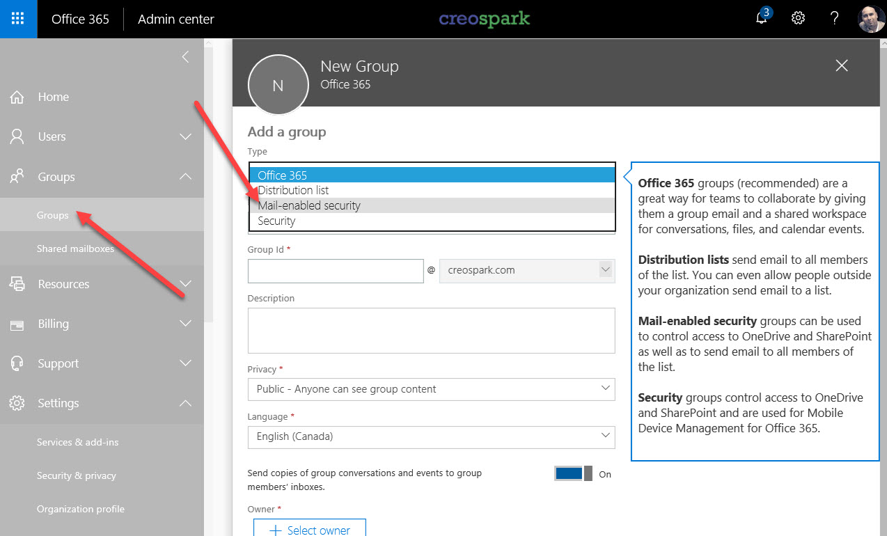 A Mail enabled Security Group Must Be Used To Allow The Let Only Users 