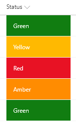 Color status field